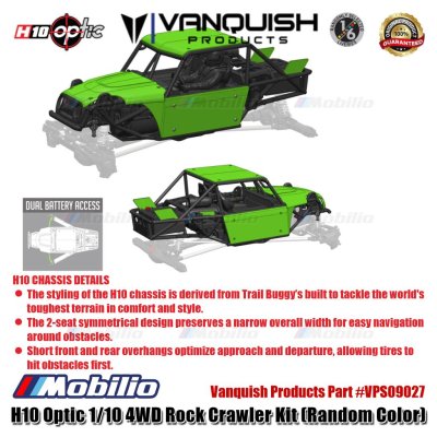 Vanquish Products H10 Optic 1/10 4WD Rock Crawler Kit (Random Color) #VPS09027