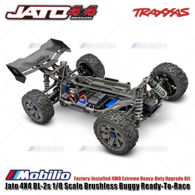Traxxas Jato 4X4 BL-2s 1/8 Scale Brushless Buggy RTR Factory Installed 4WD Extreme Heavy-Duty Upgrade Kit