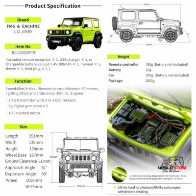 FMS RC 1/12 Jimny Sierra Licensed Suzuki Super Realistic Model