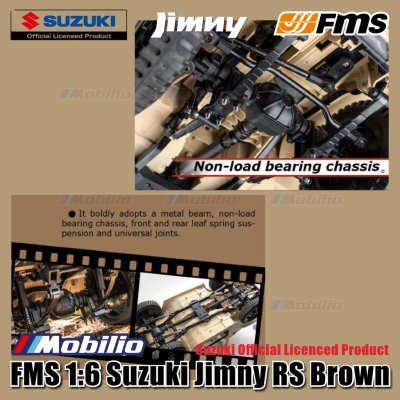 FMS 1/6 JIMNY RS Brown Model 2.4G Hard Body Precision-Crafted RC Cars 4wd Crawler Adventure RTR