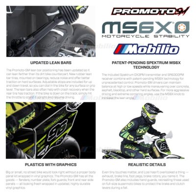 Losi Promoto 1/4 Promoto-SM FXR Supermoto Motorcycle RTR #LOS-2272