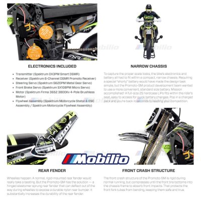 Losi Promoto 1/4 Promoto-SM FXR Supermoto Motorcycle RTR #LOS-2272