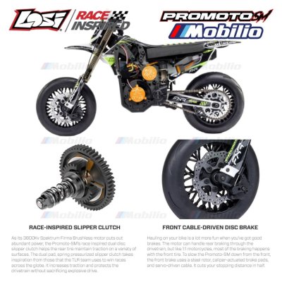 Losi Promoto 1/4 Promoto-SM FXR Supermoto Motorcycle RTR #LOS-2272