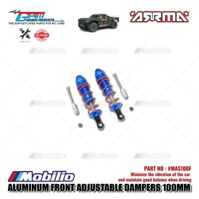 GPM Part #MAS100F Aluminum Front Adjustable Dampers 100mm Arrma Senton 6S BLX Short Course