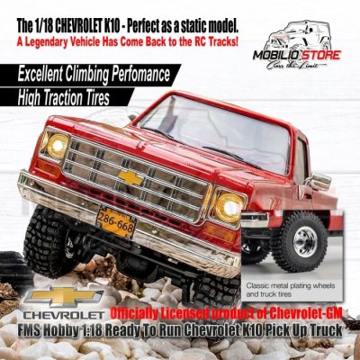 FMS Hobby 1:18 RTR Chevrolet K10 Pick Up Truck Crawler Off Road Adventure