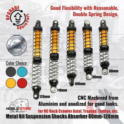 Metal Oil Suspension Shocks Absorber 90mm-120mm for RC Rock Crawler