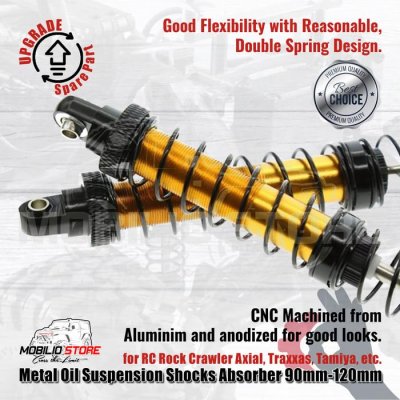 Metal Oil Suspension Shocks Absorber 90mm-120mm for RC Rock Crawler