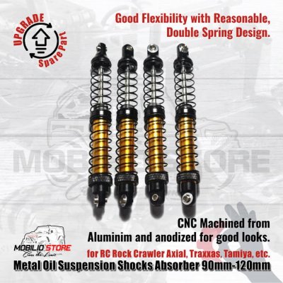 Metal Oil Suspension Shocks Absorber 90mm-120mm for RC Rock Crawler
