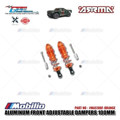 GPM Part #MAS100F Aluminum Front Adjustable Dampers 100mm Arrma Senton 6S BLX Short Course