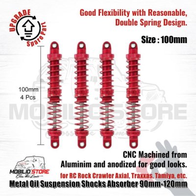 Metal Oil Suspension Shocks Absorber 90mm-120mm for RC Rock Crawler
