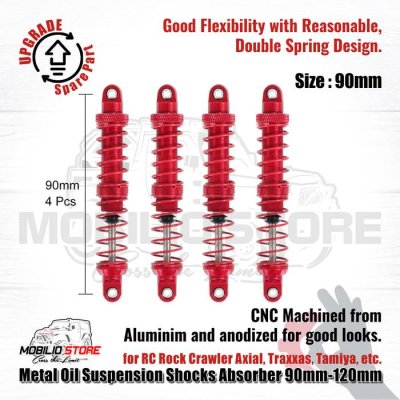 Metal Oil Suspension Shocks Absorber 90mm-120mm for RC Rock Crawler