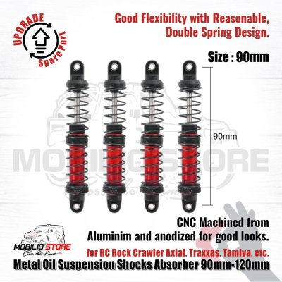 Metal Oil Suspension Shocks Absorber 90mm-120mm for RC Rock Crawler