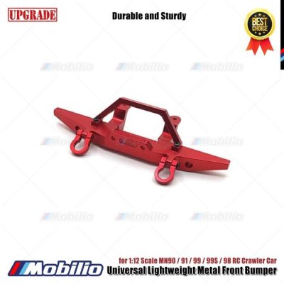 Upgrade Part Universal Lightweight Metal Front Bumper for 1:12 Scale MN90 91 99 99S 98 RC Crawler Car