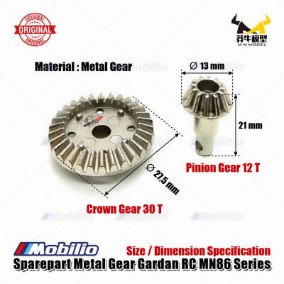 Spare Part Ori Metal Gear Axle Gardan RC 4X4 MN86K 86KS 86S G500 1/12