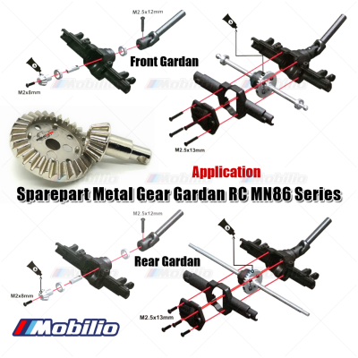 Spare Part Ori Metal Gear Axle Gardan RC 4X4 MN86K 86KS 86S G500 1/12