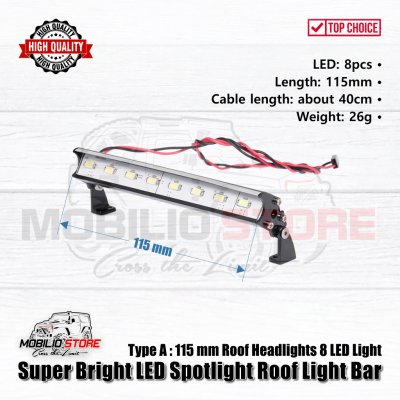 LED Roof Light Bar Spotlight Super Bright Lampu Sorot Atap RC Crawler