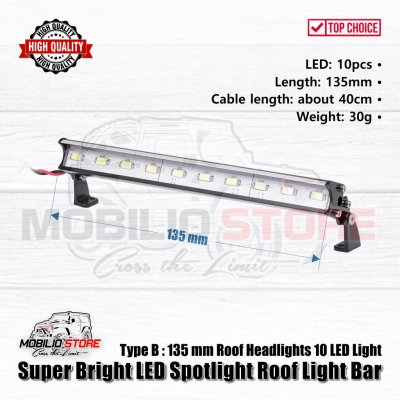 LED Roof Light Bar Spotlight Super Bright Lampu Sorot Atap RC Crawler