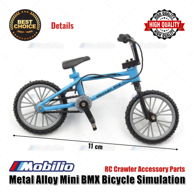 Metal Alloy Mini BMX Bicycle Sepeda Simulation RC Crawler Accessories