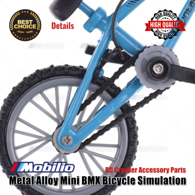 Metal Alloy Mini BMX Bicycle Sepeda Simulation RC Crawler Accessories