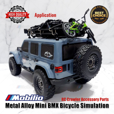 Metal Alloy Mini BMX Bicycle Sepeda Simulation RC Crawler Accessories
