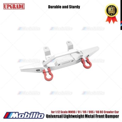 Upgrade Part Universal Lightweight Metal Front Bumper for 1:12 Scale MN90 91 99 99S 98 RC Crawler Car