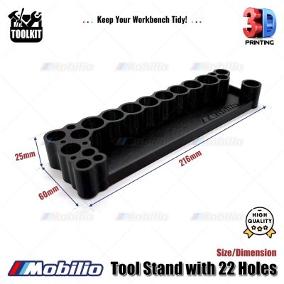 Tool Stand RC with 22 Holes 3D for Hex Drivers Body Reamers Scissors Pliers and More