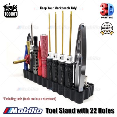 Tool Stand RC with 22 Holes 3D for Hex Drivers Body Reamers Scissors Pliers and More