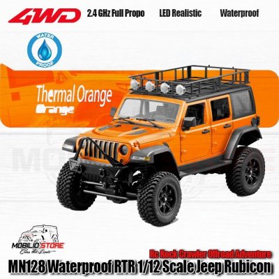 MN128 RTR 1/12 Scale Jeep Rubicon RC Rock Crawler Offroad Adventure