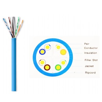Link สายแลน CAT6 US-9106A (ภายในอาคาร) ยาว 305M. สีฟ้า