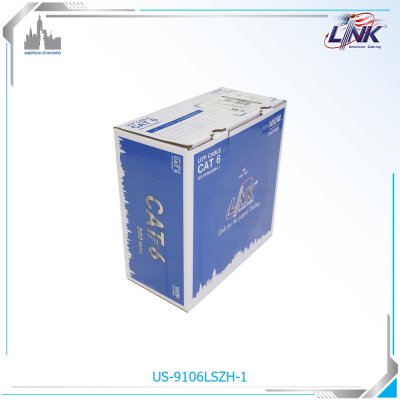 สายแลน CAT6 UTP LINK รุ่น US-9106LSZH-1 ยาว 100 เมตร