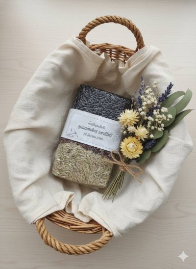 ข้าวสามสี ข้าวก้อง ข้าวไรเบอรี่ ขนาด 250 กรัม