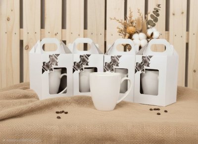 แก้วมัคสีขาวพร้อมกล่อง