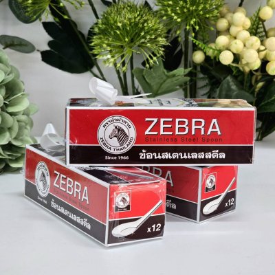 ช้อนตราม้าลาย พร้อมป้ายชื่อ