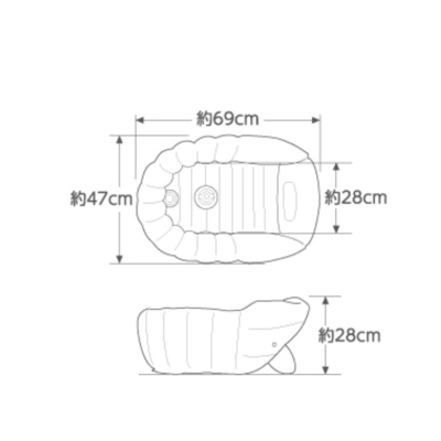 The newest version Richell Richell air pump bathtub There is a built-in air pump.