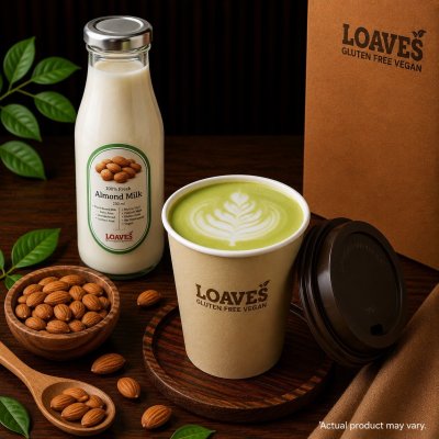 Uji Matcha Latte With Fresh Almond Milk 100%, Signature Vegan-Friendly