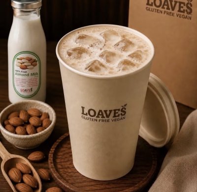 Vegan Fresh Almond Milk Caffe Latte