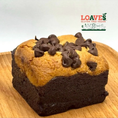 Vegan Gluten-Free Cookie-Topped Brownie
