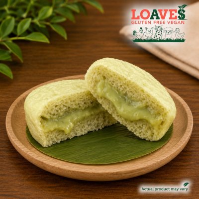 "Pandan Custard"LOAVES Bao I Nut-Free, Gluten-Free Vegan I 100g