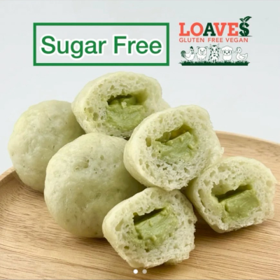 Vegan Pandan Custard Bun Set - Sugar free