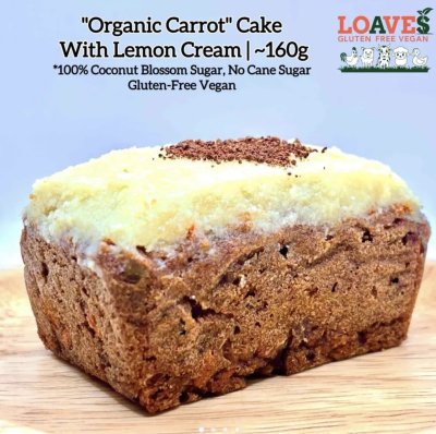"Organic Carrot" Cake With Lemon Cream I Gluten-Free Vegan I 160g