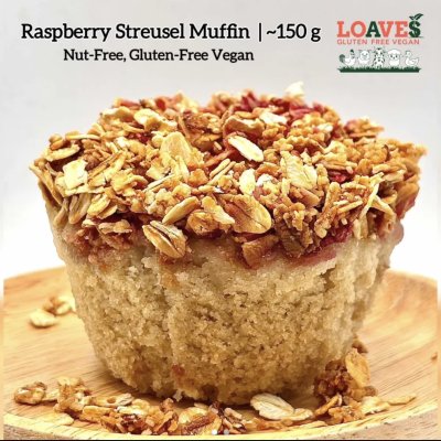 Raspberry Streusel Muffin I Nut-Free, Gluten-Free Vegan I 150g