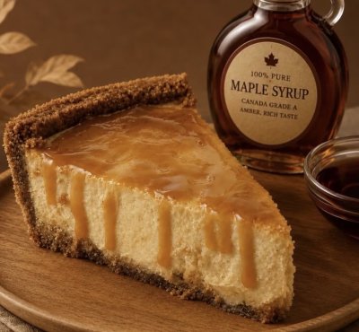 Maple New York Cheese Cake ✕ No Added Sugar | Soy-Free, Gluten-Free Vegan | ~260G
