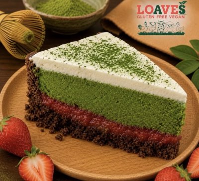 Dreamy Uji Matcha Strawberry Torte✕ No Added Sugar | Soy-Free, GF Vegan | ~220G
