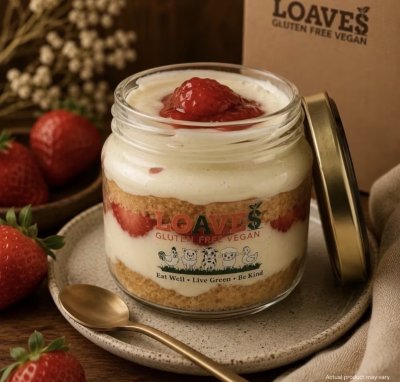 Strawberry Shortcake ✕ No Added Sugar | Gluten-Free Vegan | ~260g