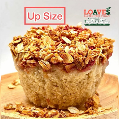 Raspberry Streusel Muffin – Vegan, Gluten-Free, Nut-Free, J (Plant-Based Thai Buddhist Style)