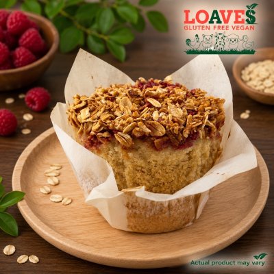 Raspberry Streusel Muffin I Nut-Free, Gluten-Free Vegan I 150g