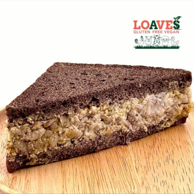 Organic Black Quinoa Bread Sandwich With Vegan Tuna Filling