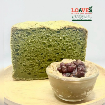 Japanese Matcha Green Tea Bread + Chestnut Cream Adzuki Bean