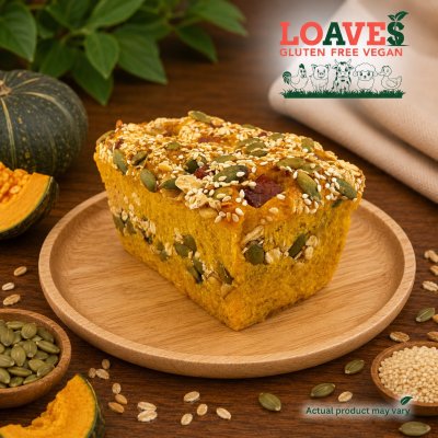 Golden&Seeds Pumpkin Bun *Unsweetened I Soy-Free,Nut-Free, gluten-Free Vegan I 200g