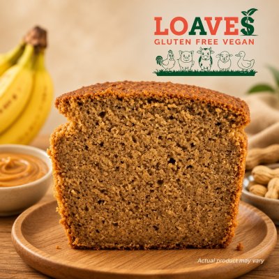 "Organic Peanut Butter" Banana Bread I Soy-Free, Gluten-Free Vegan I 140g